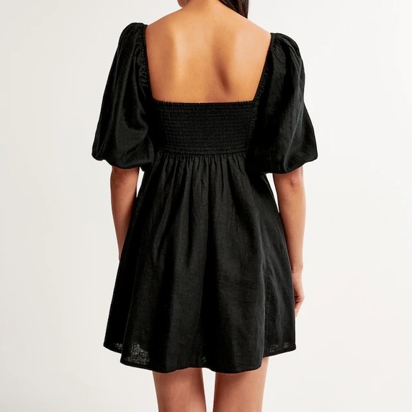 Abercrombie & Fitch Puff Sleeve Mini Dress - Small Tall - Picture 6 of 9